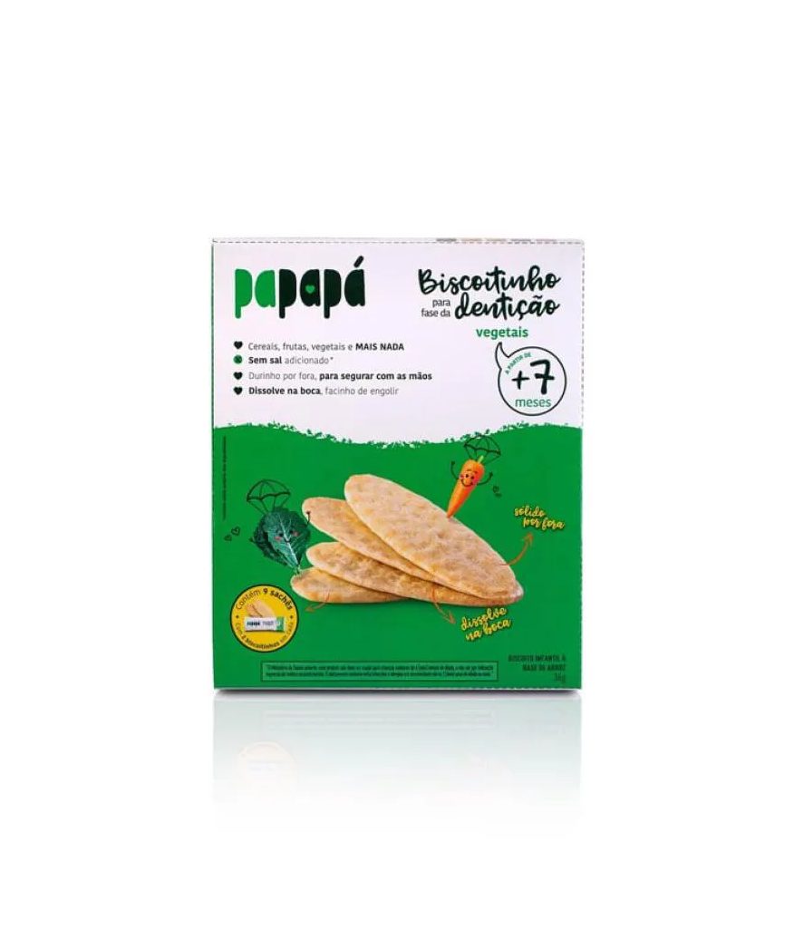 Biscoitinho de Arroz Fase Dentição Vegetais Papapá 36g