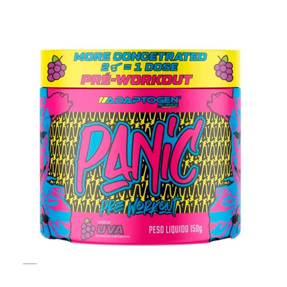 Pré Treino Panic 150g Adaptogen C/ Beta Alanina Sabor Uva