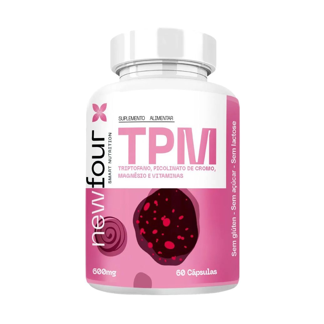 Triptofano + Picolinato de Cromo + Bisglicinato de Magnésio + Vitamina B6 + Inositol 60 cápsulas