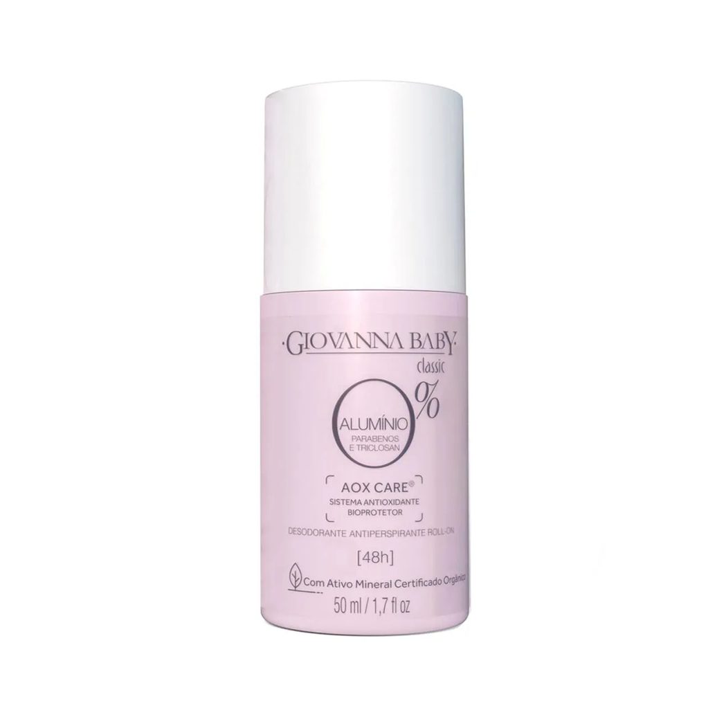 Desodorante Antiperspirante Roll-On Giovanna Baby Classic 0% Alumínio 48h 50ml