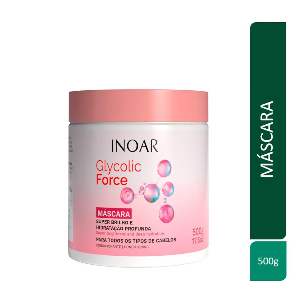 Máscara de Cabelo Hidratação Inoar Glycolic Force 500g