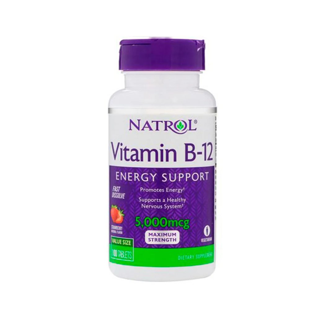 Vitamina B12 Sublingual 5000mcg 100 Tabs Natrol