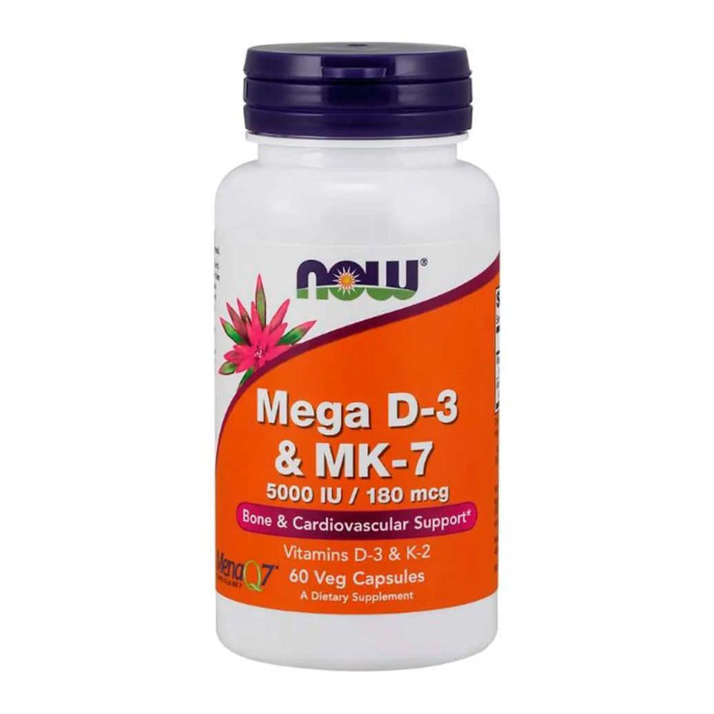 Vitamina Mega D3 & Mk-7 (60 Vcaps) Now Foods