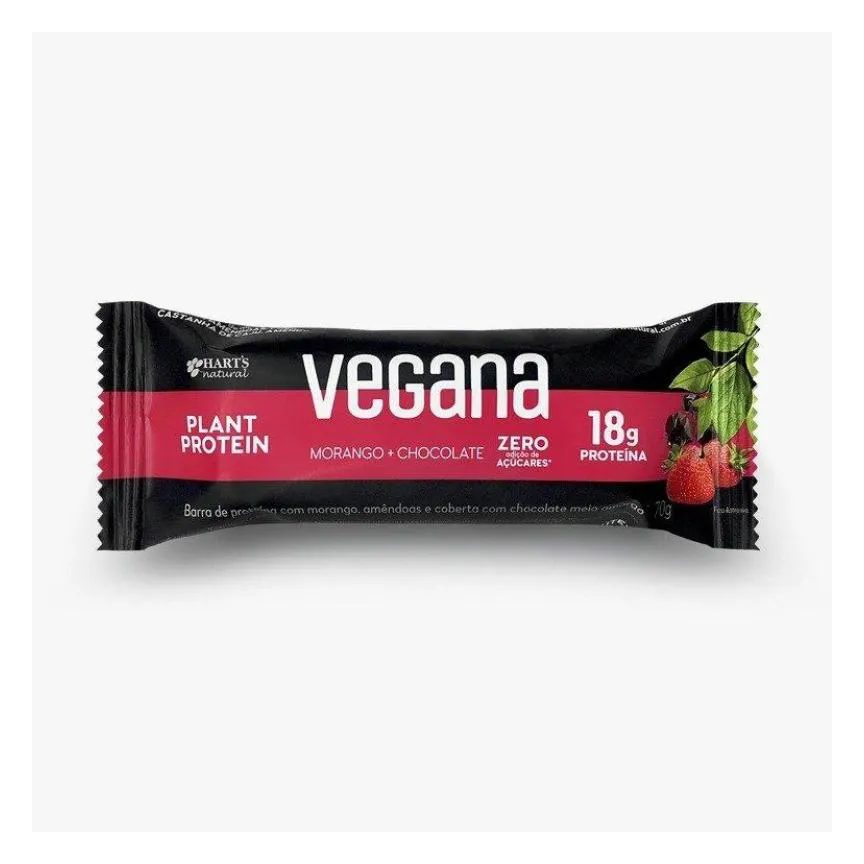 Barra de Proteína Vegana Morango C Chocolate 70g