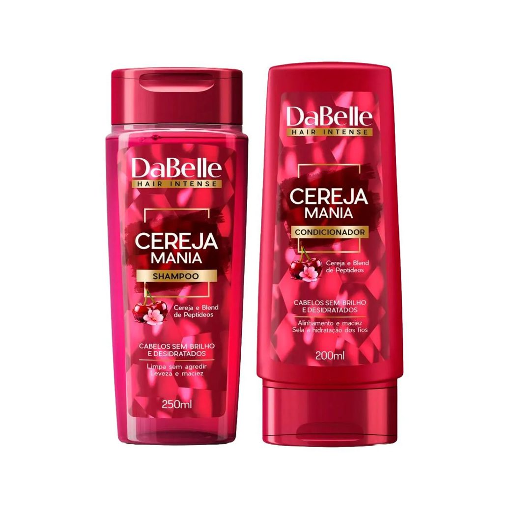 Kit DaBelle Cereja Mania Shampoo 250ml + Condicionador 200ml
