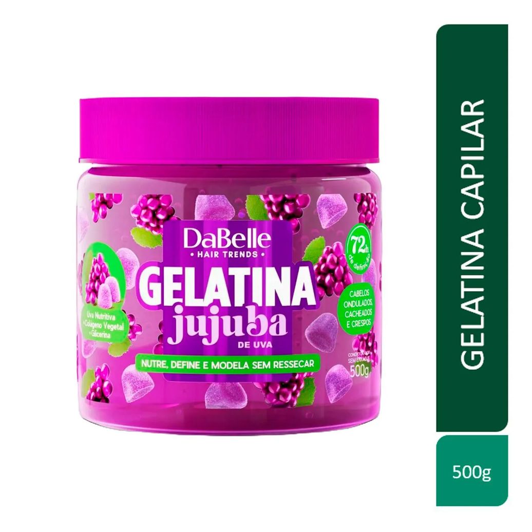 Gelatina Capilar DaBelle Jujuba de Uva 500g