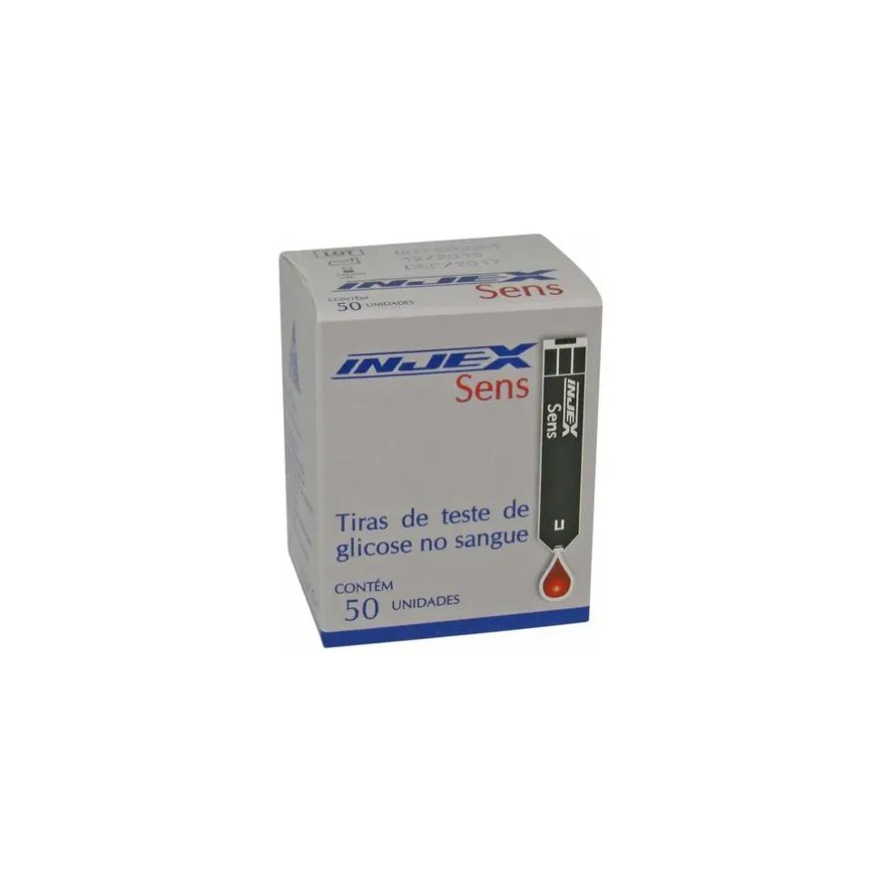 Tira Para Controle De Glicemia Glicose Cx 50un Injex Sens Ii