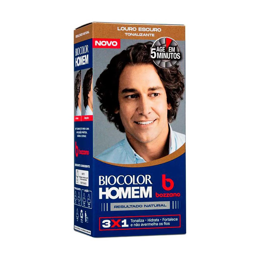 Tonalizante de Cabelo Biocolor Homem Bozzano - Louro Escuro