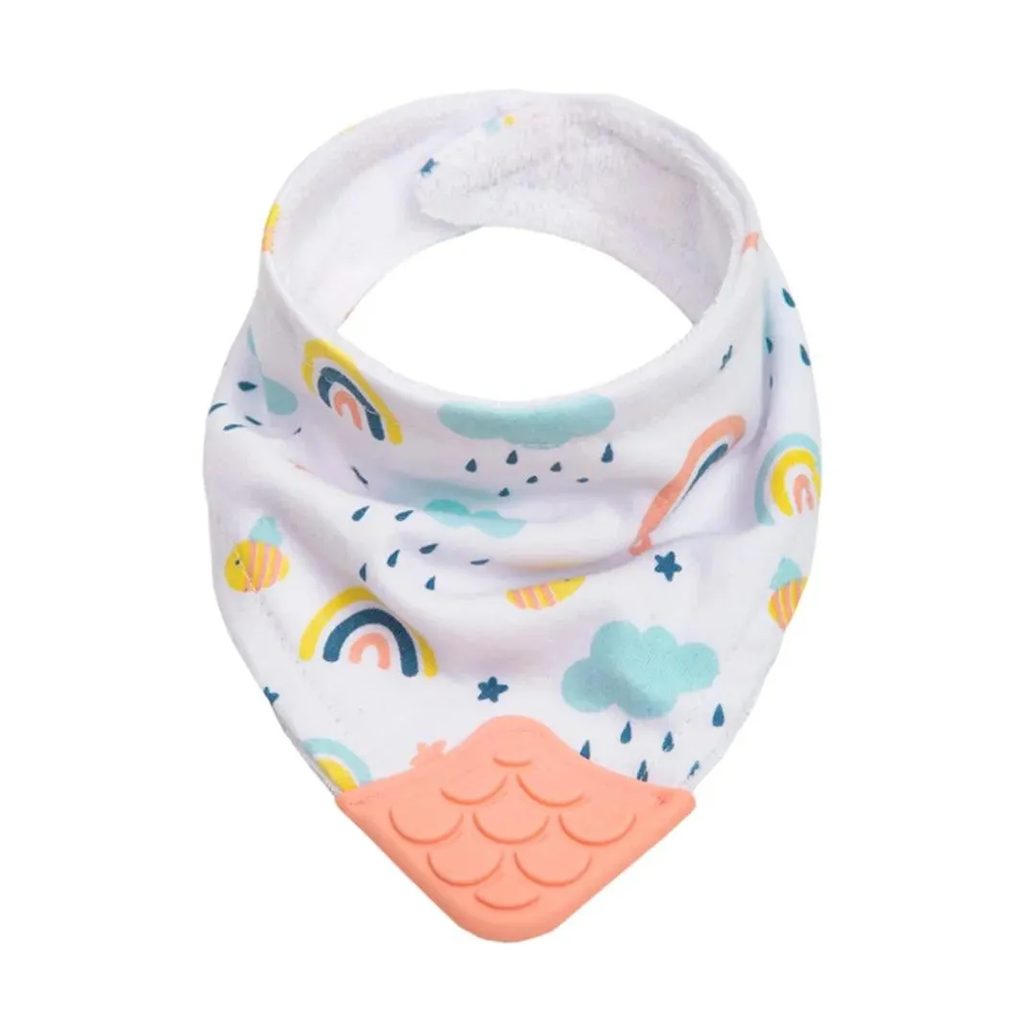 Babador Bandana C/mordedor Arco-Íris Buba