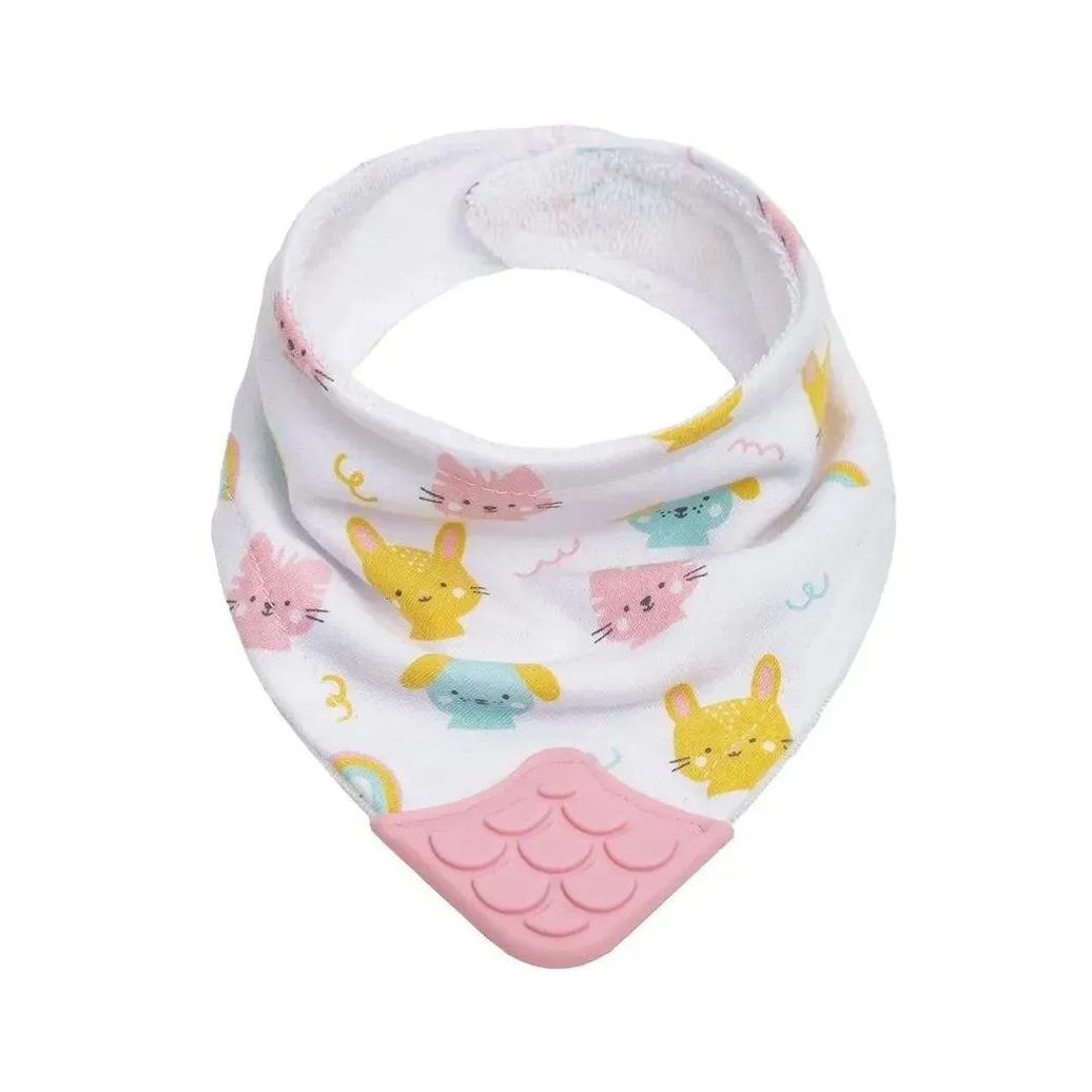 Babador Bandana C/mordedor Happy Friends Buba