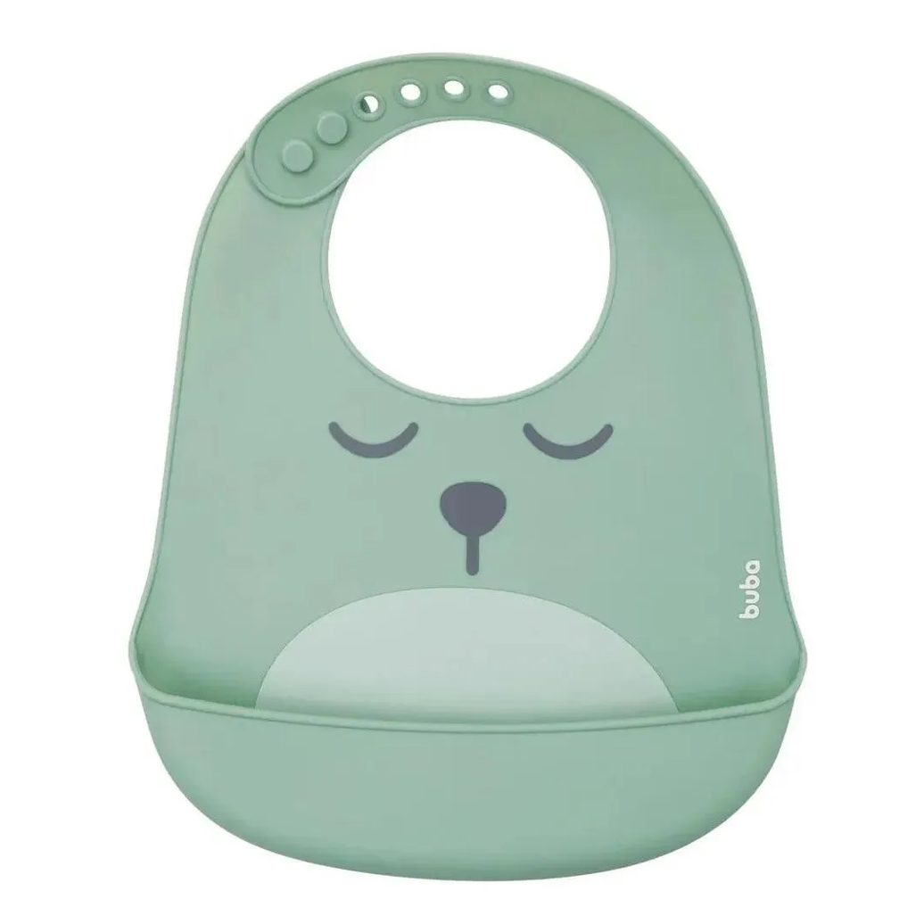 Babador Silicone Pega Migalhas Gumy Verde +3 Meses Buba
