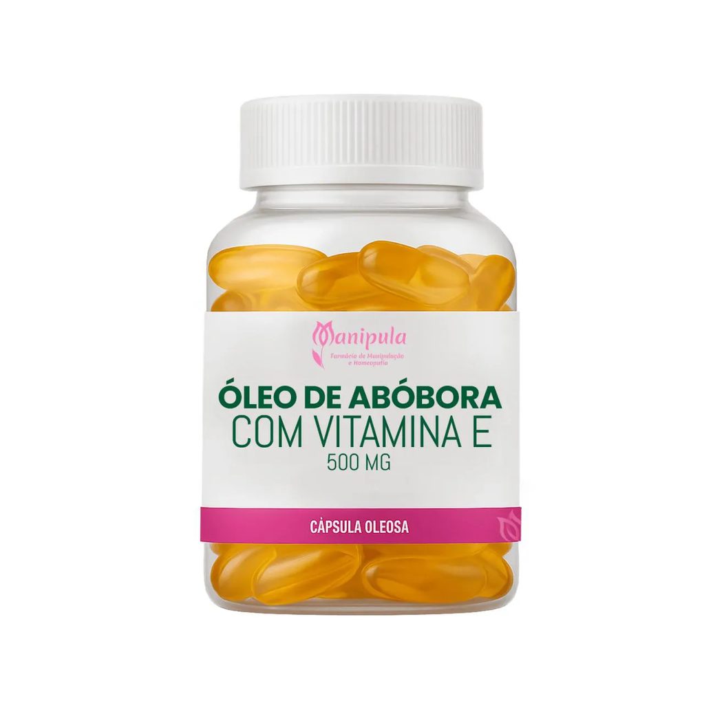 Oleo de Semente de Abóbora + Vitamina e 500mg - Cápsula Oleosa | 60 Doses