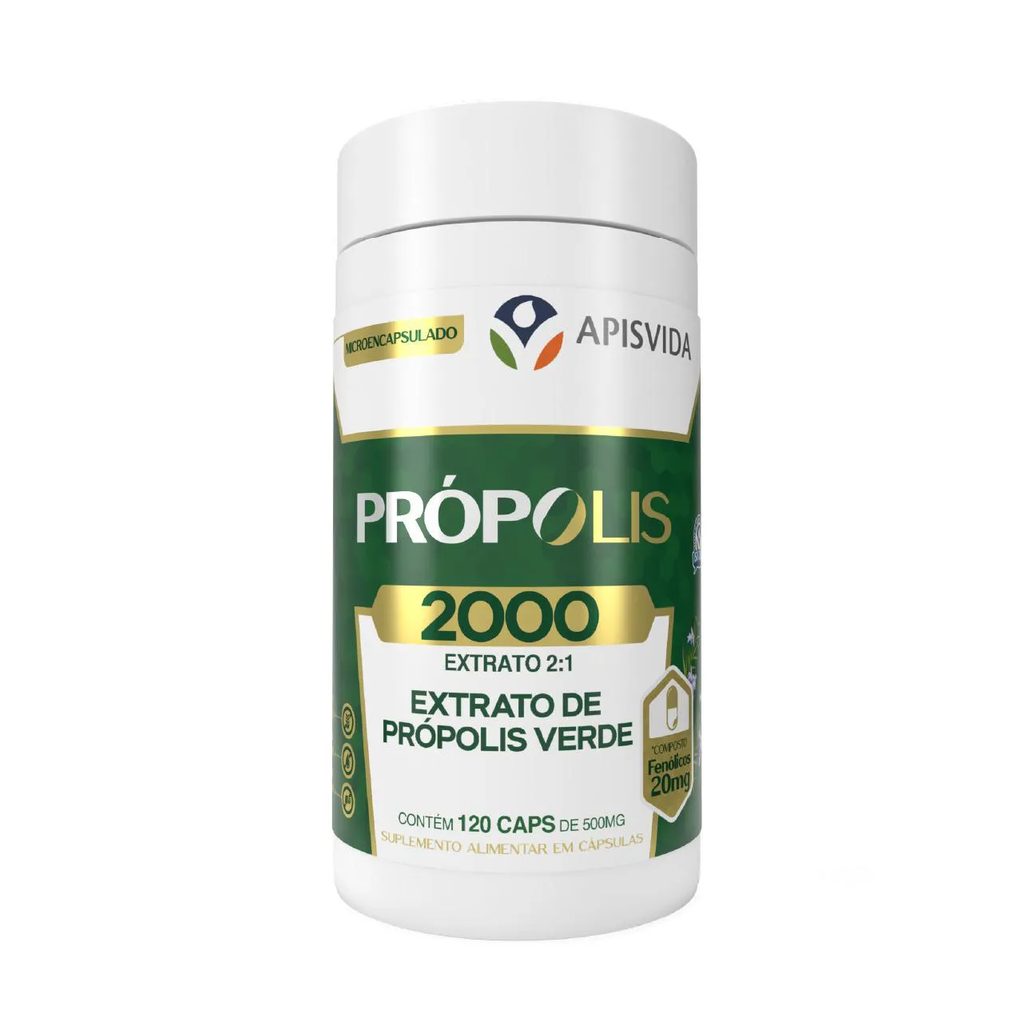 Própolis Verde 500mg - 120 cápsulas - Apisvida