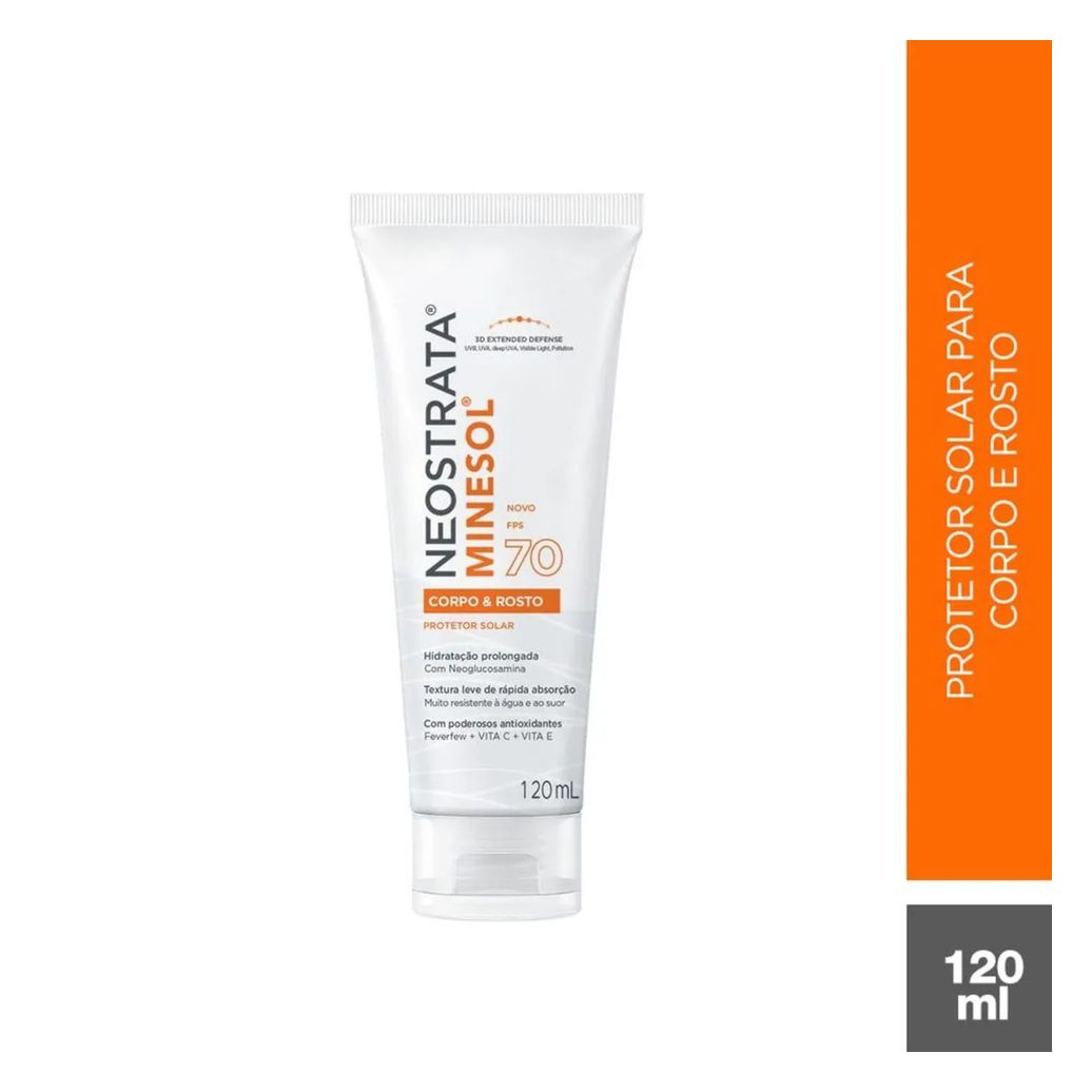Protetor Solar Facial e Corporal FPS 70 NeoStrata Minesol 120ml