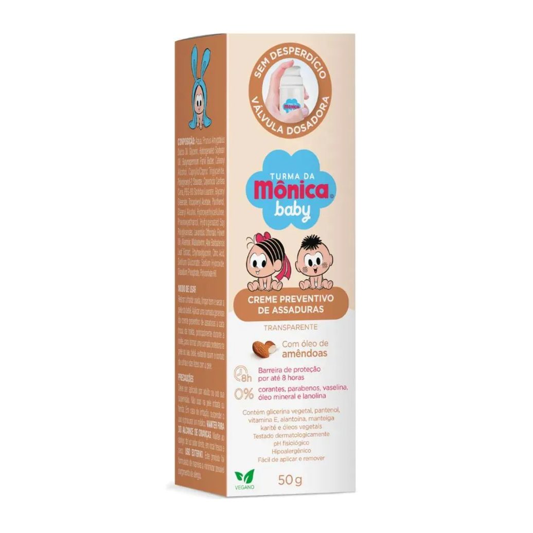 Creme para Assadura Turma da Mônica Baby Preventivo Amêndoas 50g
