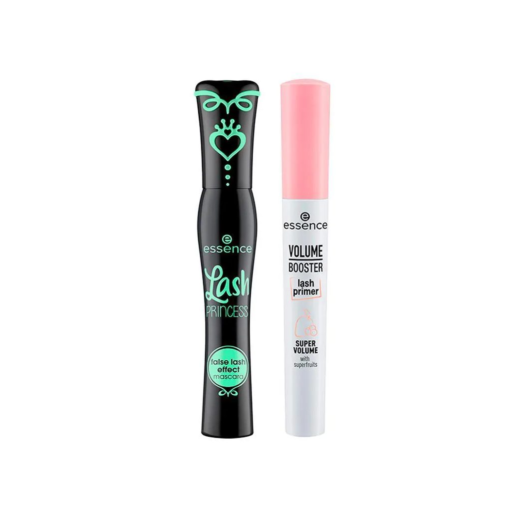 Kit Essence Máscara para Cílios Lash Princess Preta 12ml + Primer Cílios Volume Booster Branco 7ml