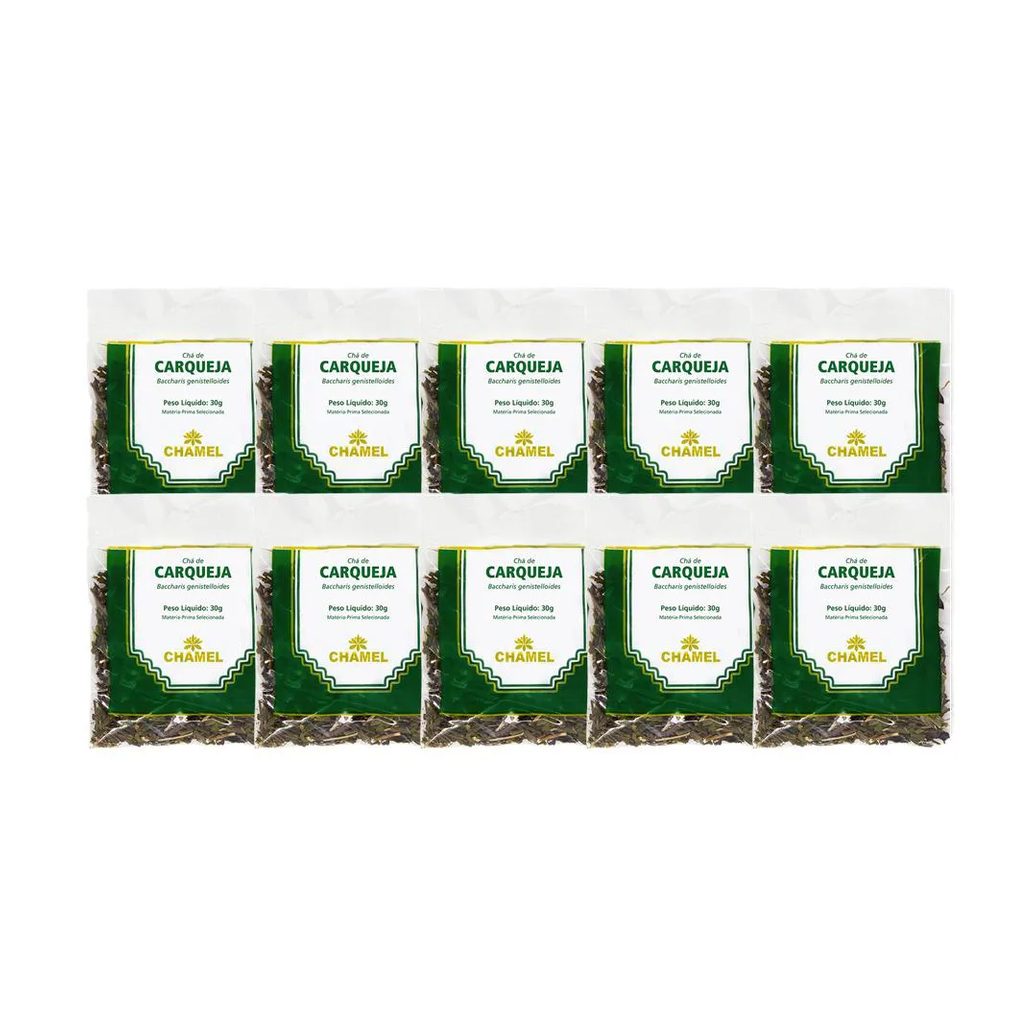 Kit 10X Chá Pacote Carqueja Folhas 30G - Chamel