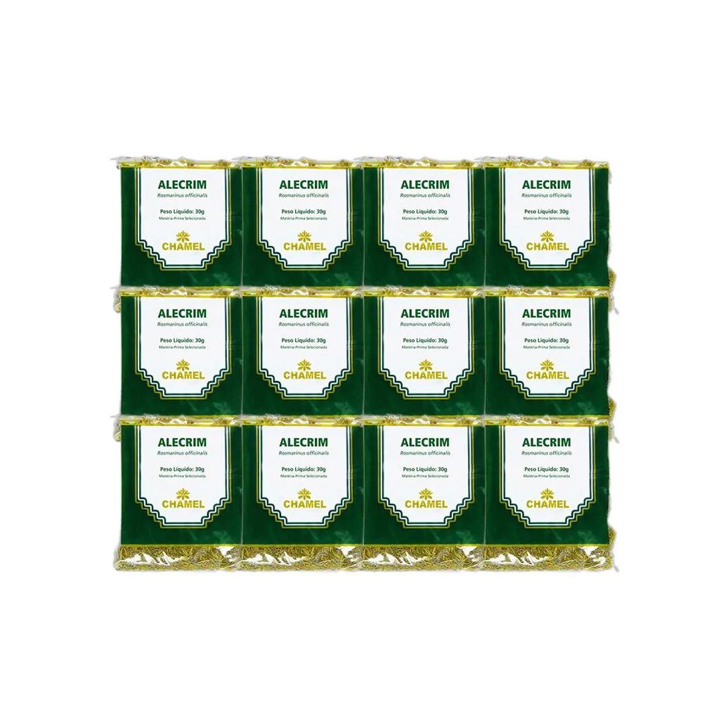 Kit 12X Chá Pacote Alecrim Folhas 30G - Chamel