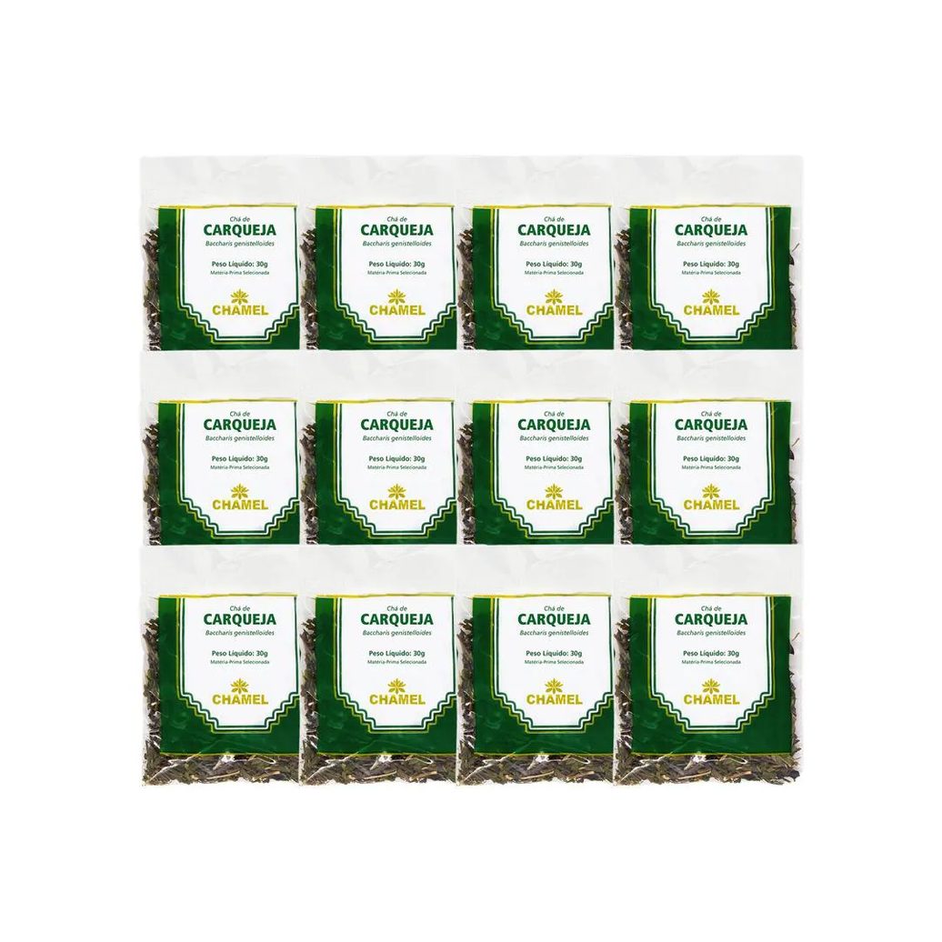Kit 12X Chá Pacote Carqueja Folhas 30G - Chamel