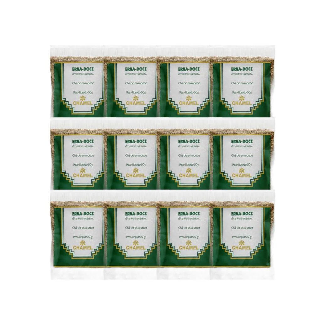 Kit 12X Chá Pacote Erva Doce 50G - Chamel