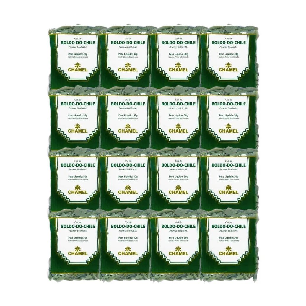 Kit 16X Chá Pacote Boldo Do Chile Folhas 30G - Chamel