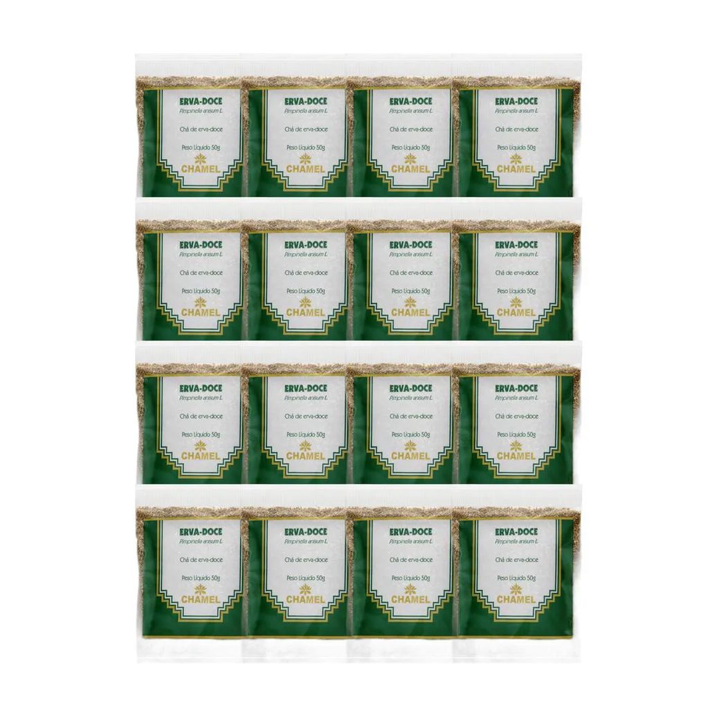 Kit 16X Chá Pacote Erva Doce 50G - Chamel