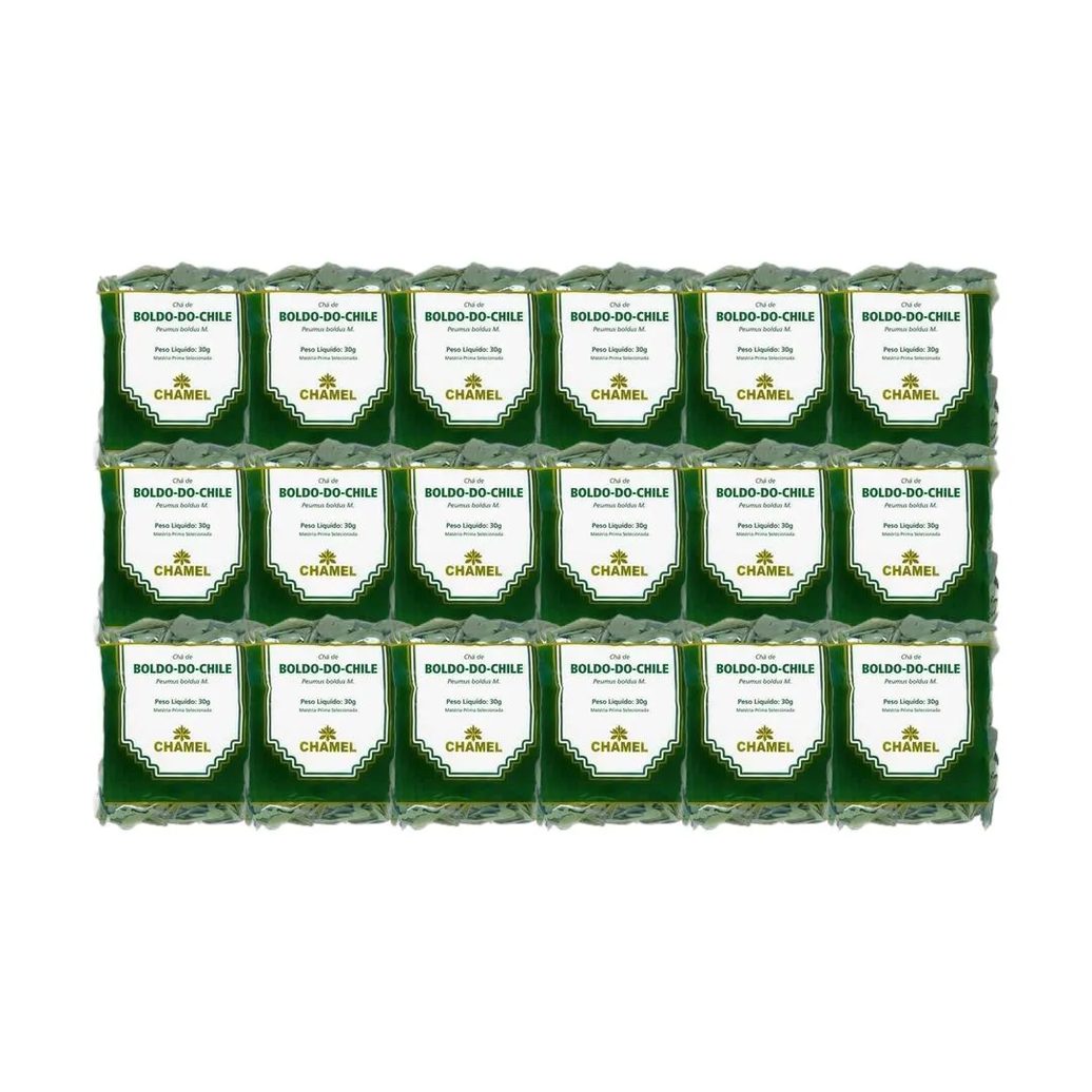 Kit 18X Chá Pacote Boldo Do Chile Folhas 30G - Chamel