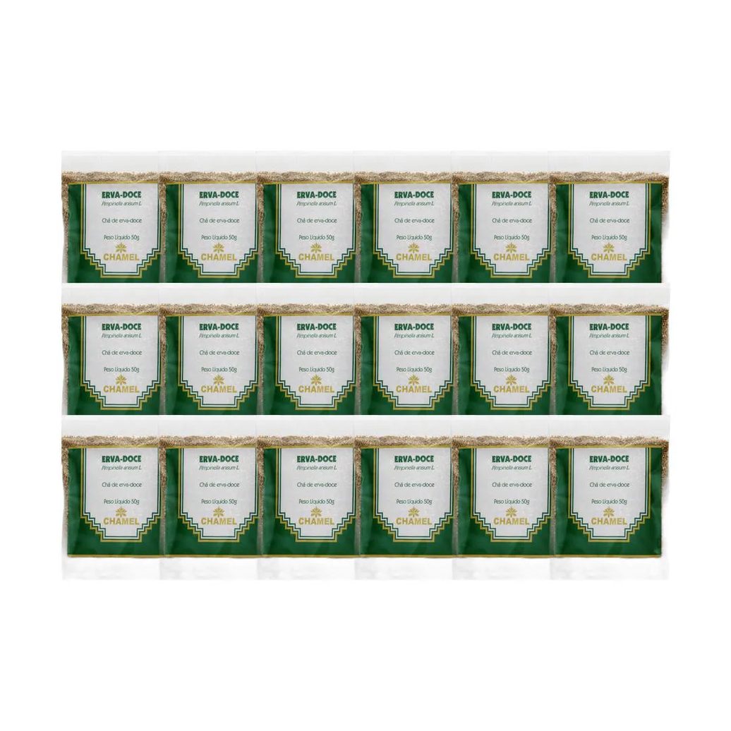 Kit 18X Chá Pacote Erva Doce 50G - Chamel