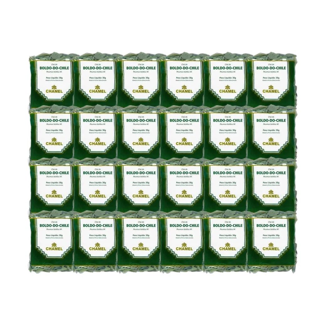 Kit 24X Chá Pacote Boldo Do Chile Folhas 30G - Chamel