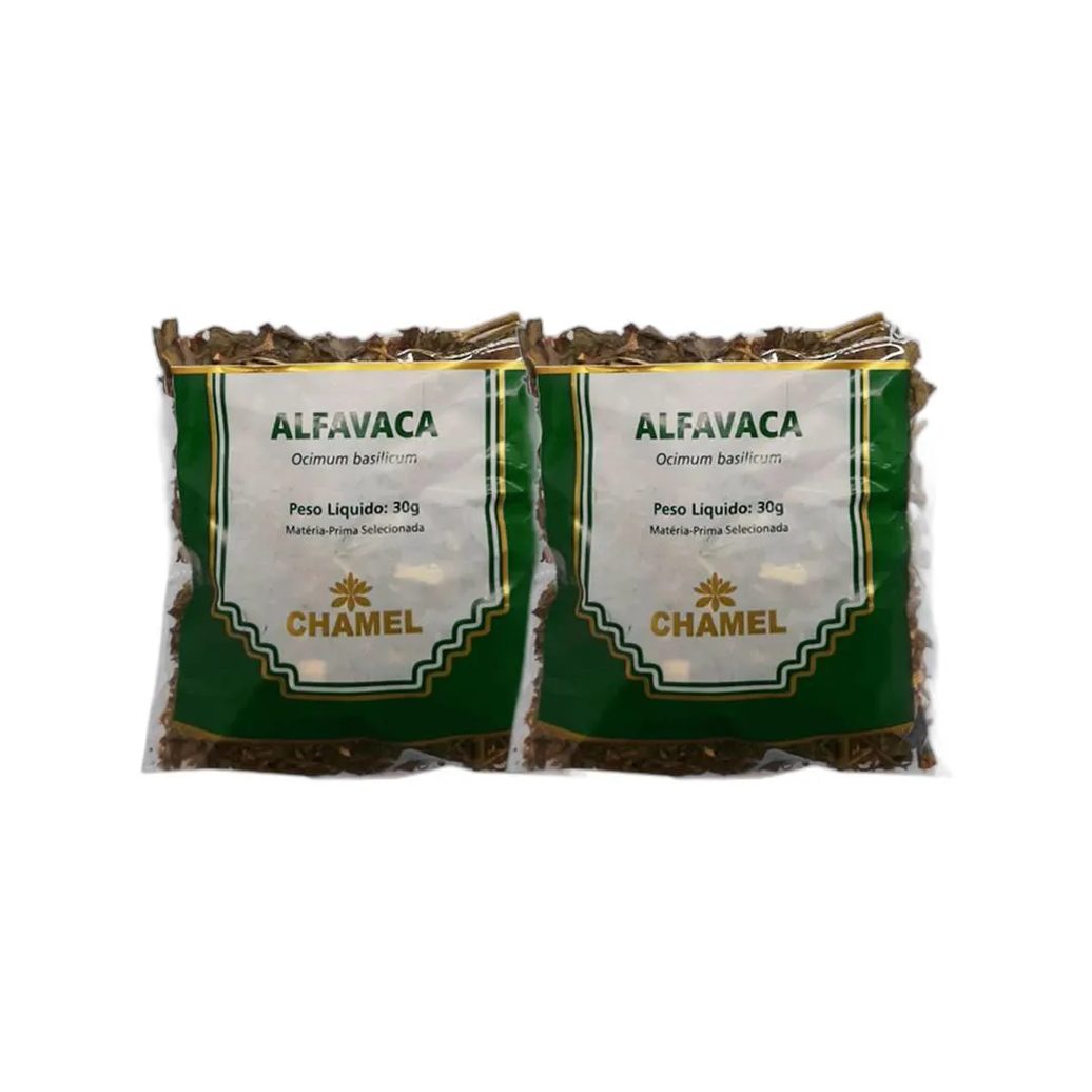 Kit 2X Chá Pacote Alfavaca Mista 30G - Chamel