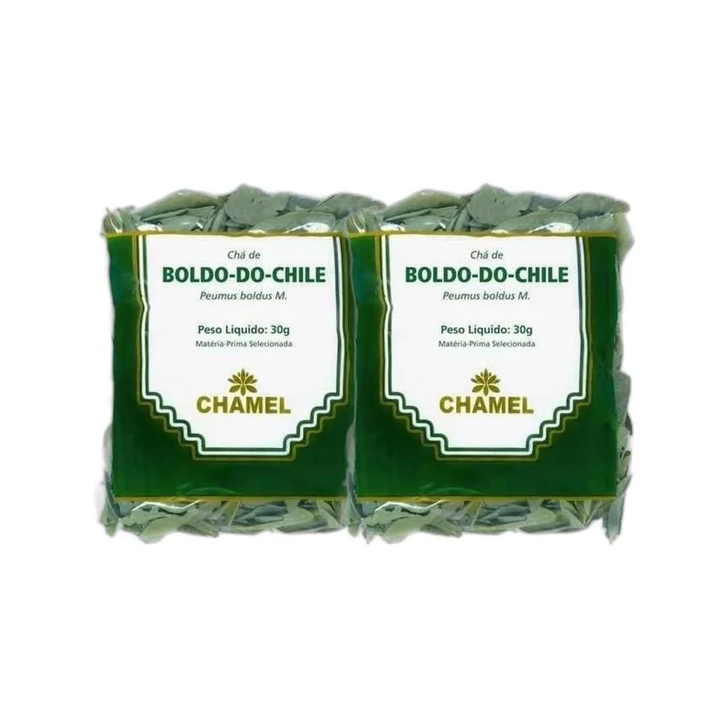 Kit 2X Chá Pacote Boldo Do Chile Folhas 30G - Chamel