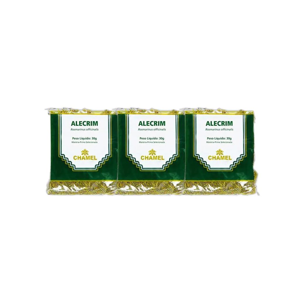 Kit 3X Chá Pacote Alecrim Folhas 30G - Chamel