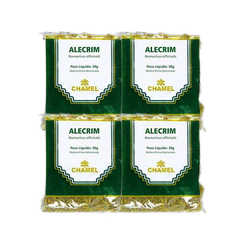 Kit 4X Chá Pacote Alecrim Folhas 30G - Chamel