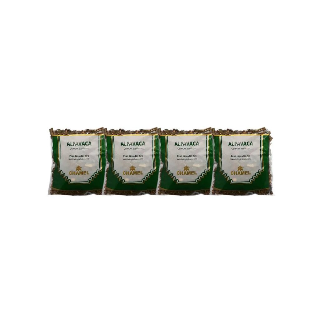 Kit 4X Chá Pacote Alfavaca Mista 30G - Chamel