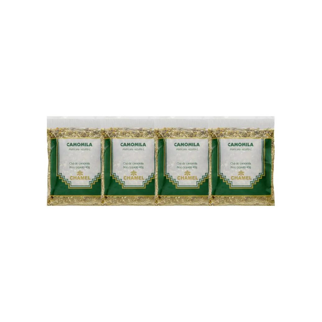 Kit 4X Chá Pacote Camomila Flores 40G - Chamel
