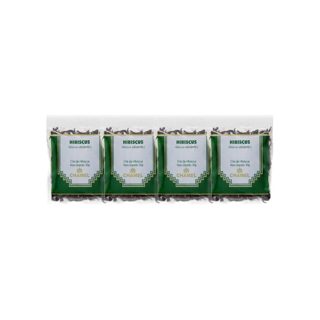 Kit 4X Chá Pacote Hibiscus 30G - Chamel