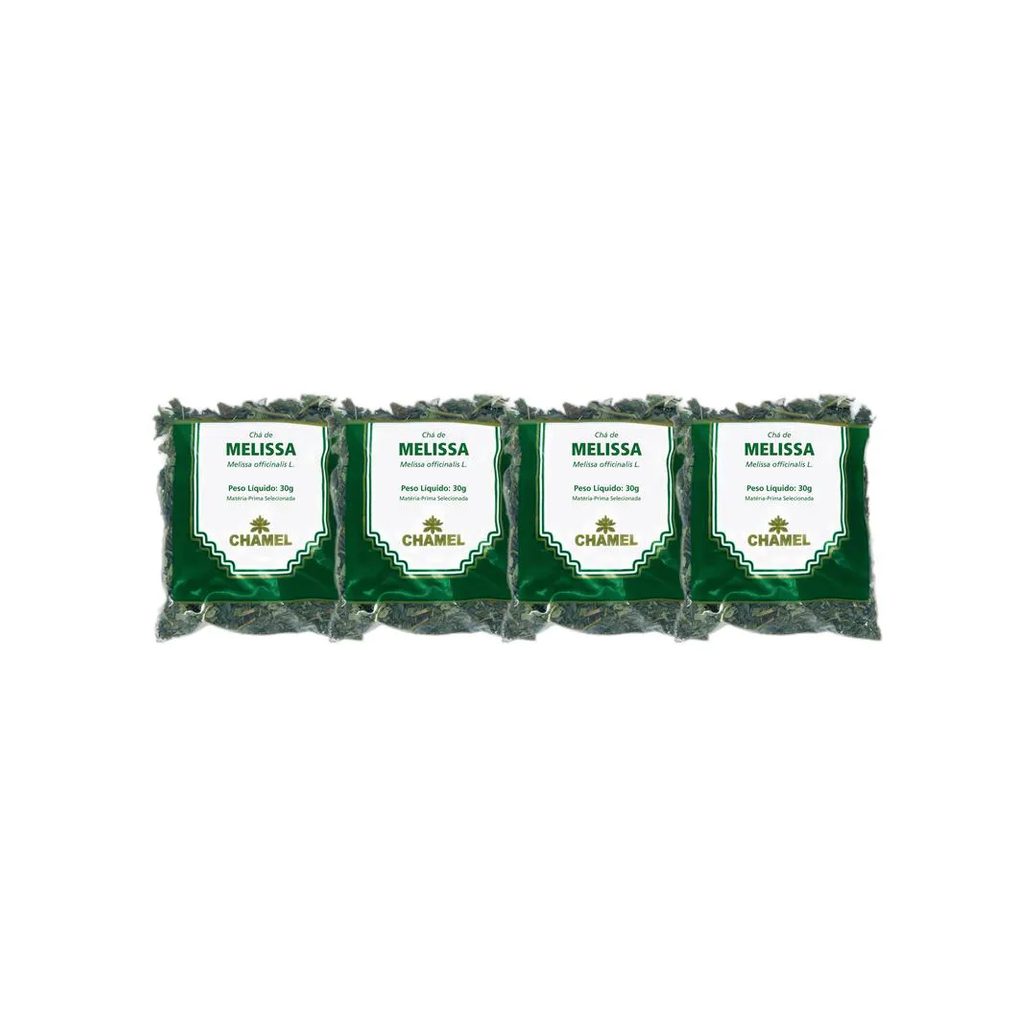 Kit 4X Chá Pacote Melissa Folhas 30G - Chamel