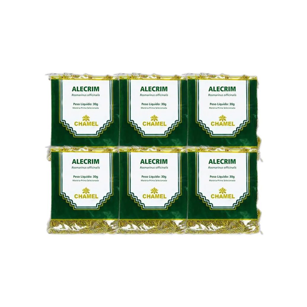 Kit 6X Chá Pacote Alecrim Folhas 30G - Chamel