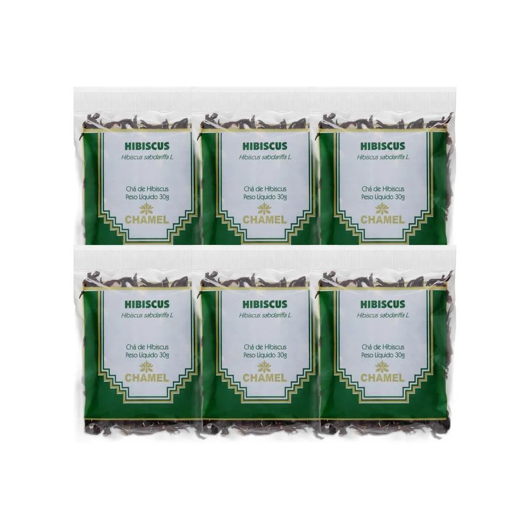 Kit 6X Chá Pacote Hibiscus 30G - Chamel