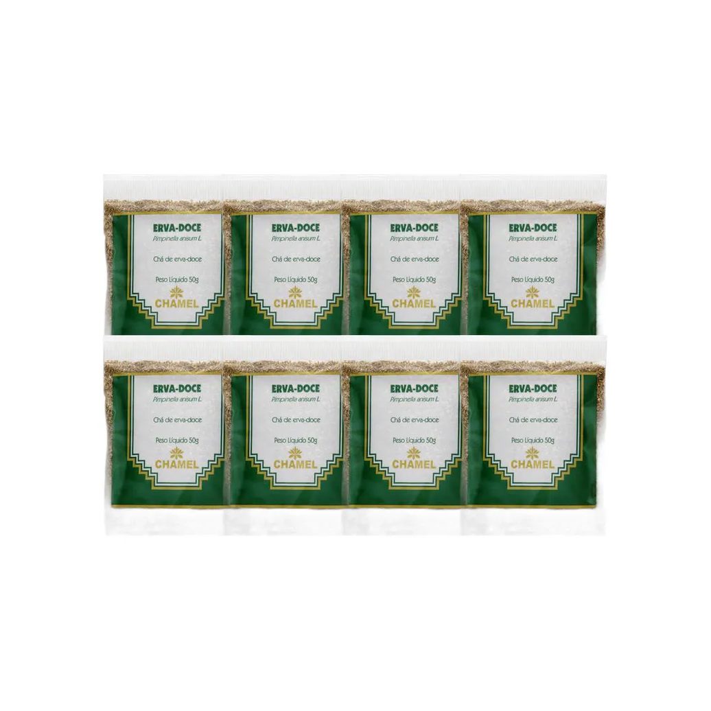 Kit 8X Chá Pacote Erva Doce 50G - Chamel