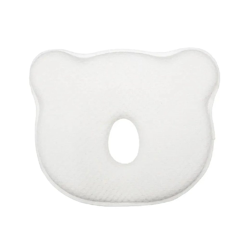 Travesseiro Anatômico Viscoelástico Urso Branco +0M Buba