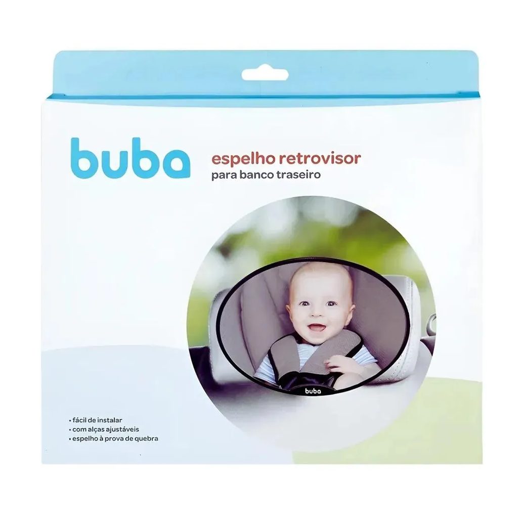 Espelho Retrovisor Para Banco Traseiro Oval Buba
