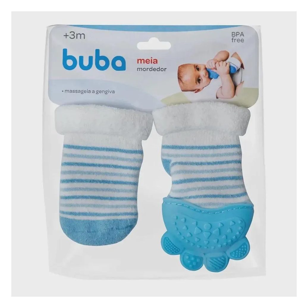 Meia Mordedor Azul Buba