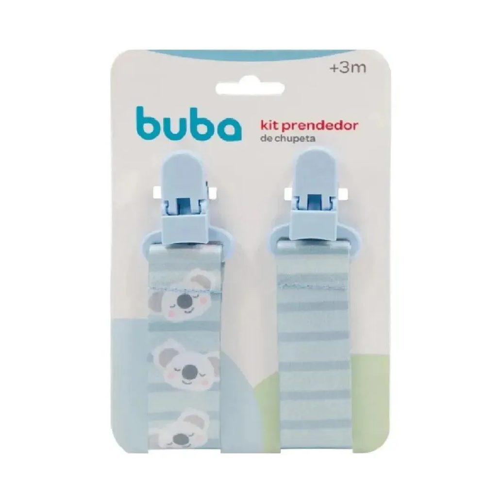 Prendedor De Chupeta 2Und Coala Azul Buba