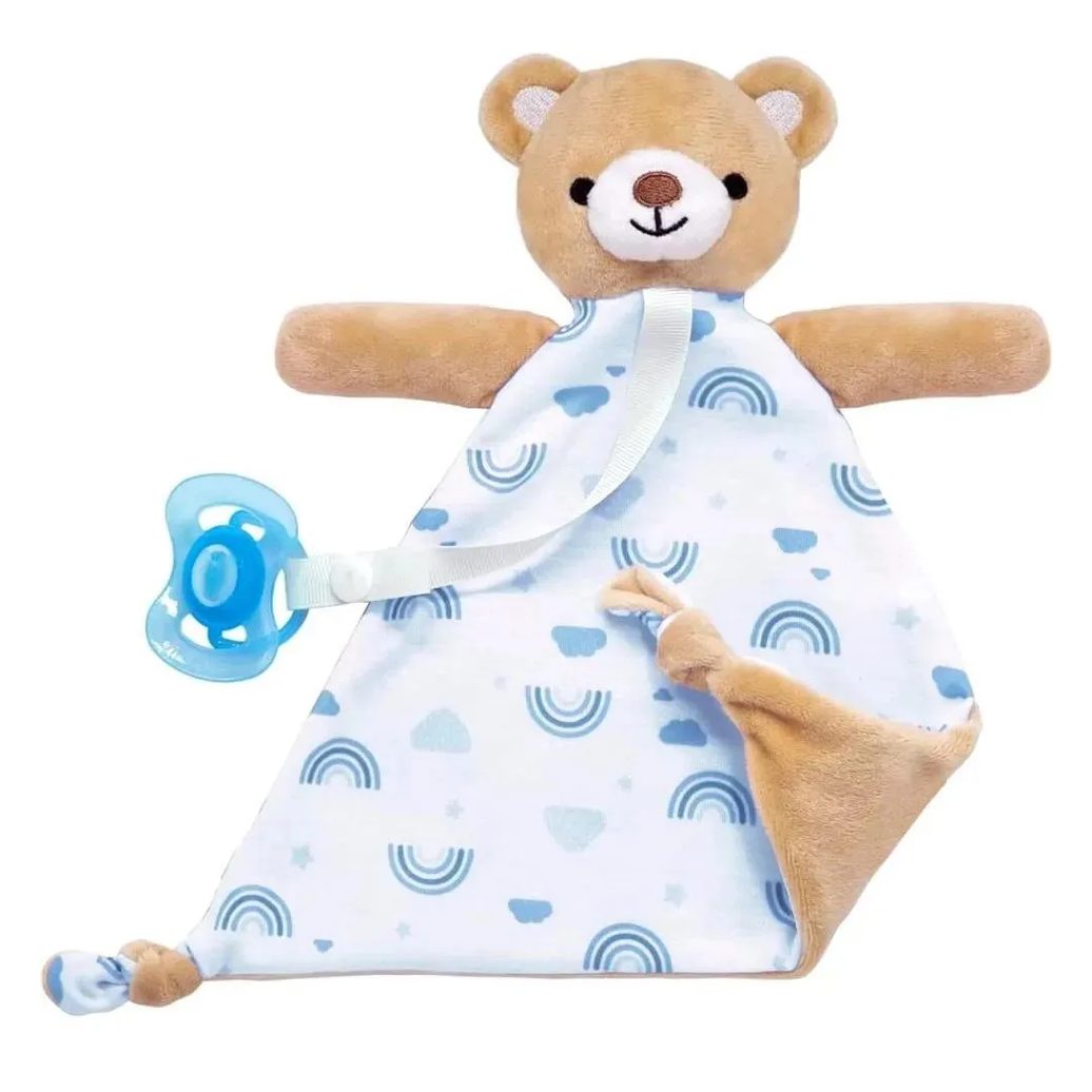 Naninha Com Prendedor Urso Azul Buba