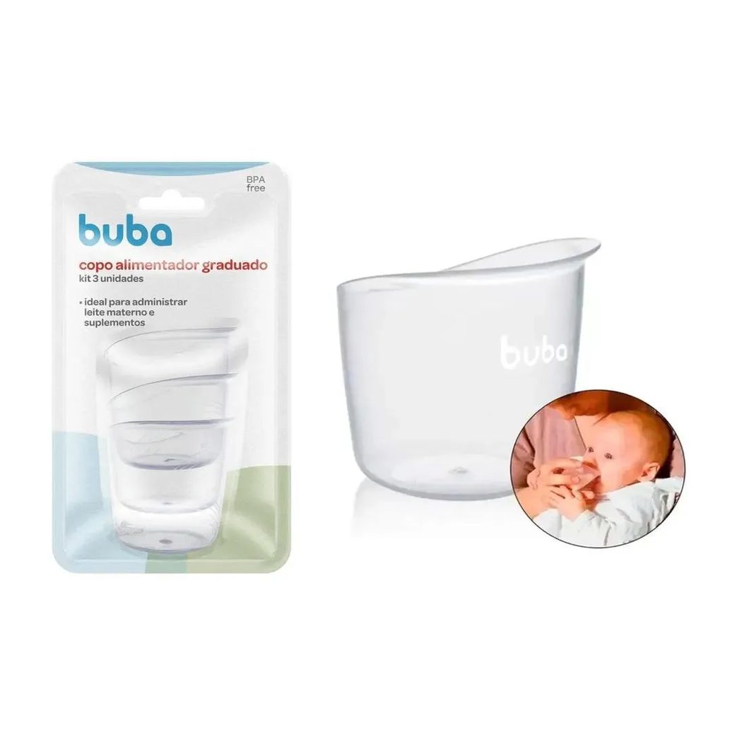 Copo Graduado Para Alimentação Baby C/3 Buba