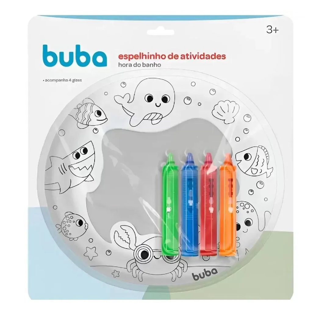 Espelhinho De Atividades Com Giz Para Banho Buba