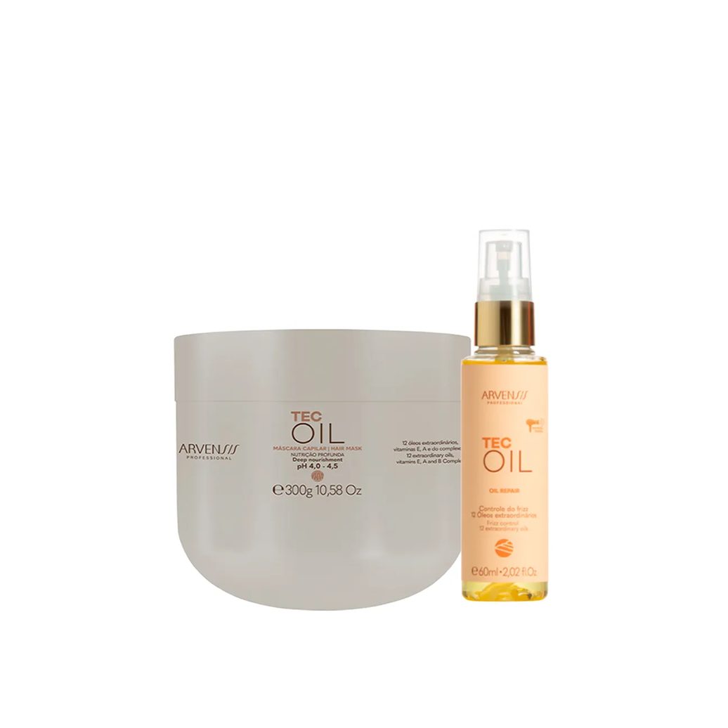 Kit Arvensis Tec Oil Nutrição Profunda Máscara 300g + Óleo Reparador 45ml
