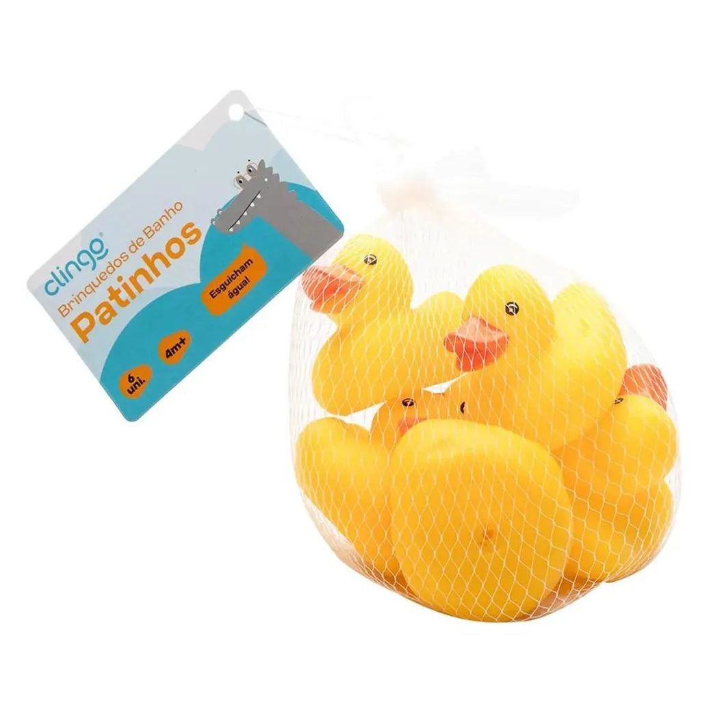 Brinquedos De Banho Patinhos Amarelos +4M 6Und Clingo
