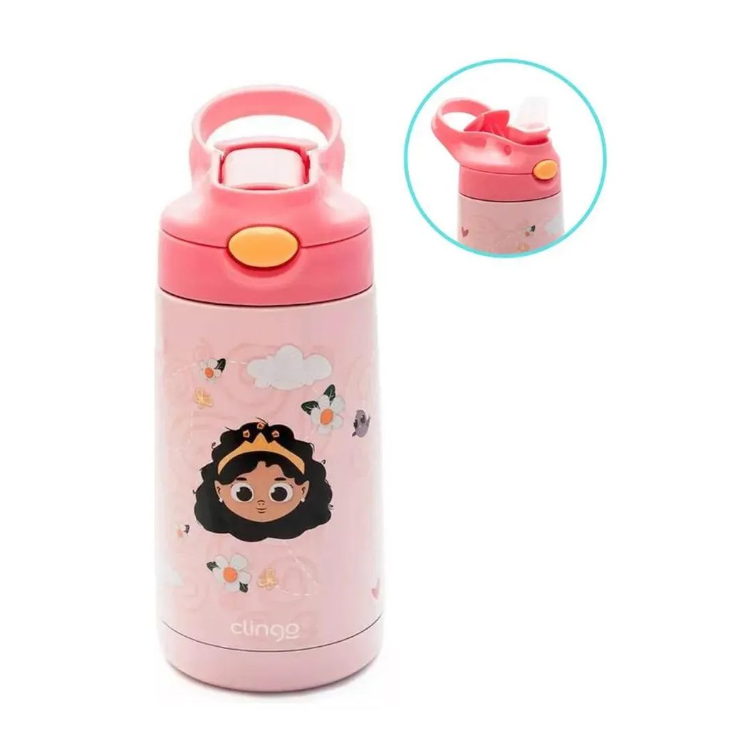 Garrafinha Térmica Bico Silicone 350Ml +12M Princesas Clingo